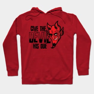 Give the Devil His Due Cartoon Devil Head v1 Hoodie